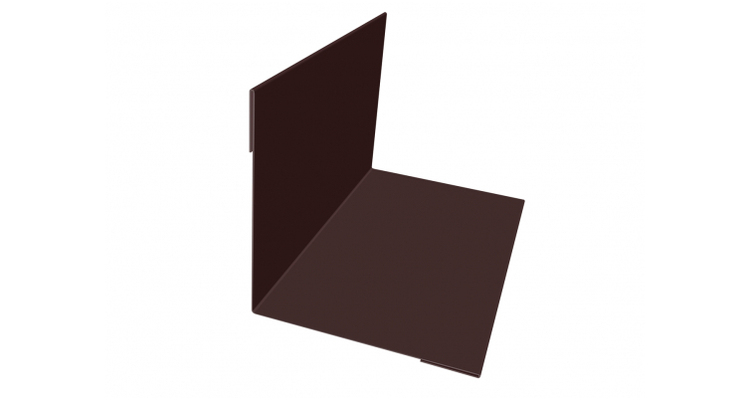 Планка угла внутреннего 110х110 GreenCoat Pural с пленкой RR 887 шоколадно-коричневый