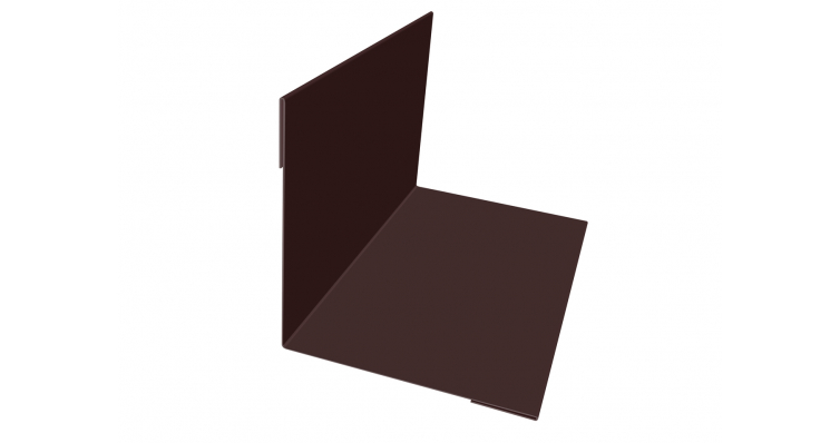 Планка угла внутреннего 110х110 GreenCoat Pural с пленкой RR 887 шоколадно-коричневый