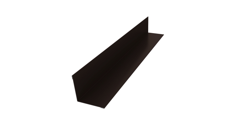 Угол внутренний 50х50 0,45 PE с пленкой RR 32 темно-коричневый (2м)