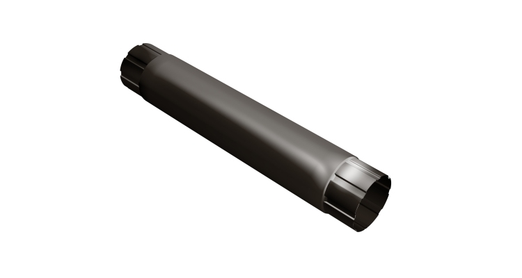 Труба круглая соединительная Grand Line PU 90мм 1м RR 32 темно-коричневый