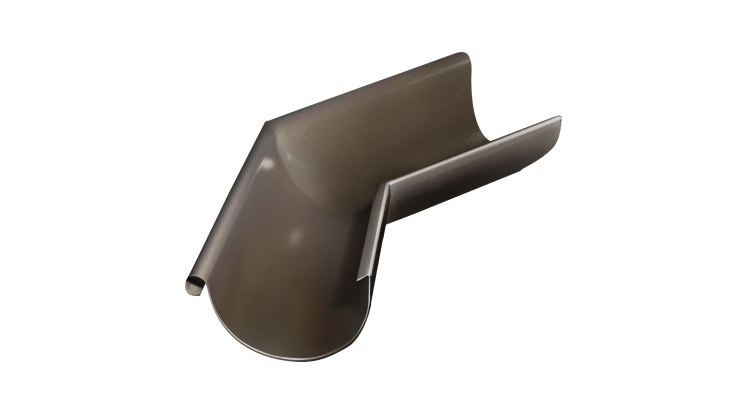 Угол желоба внешний Grand Line PU 135 гр 125 мм RR 32 темно-коричневый