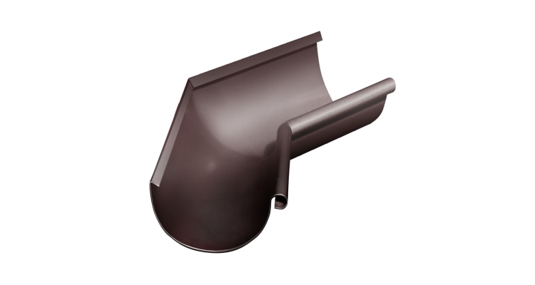 Угол желоба внутренний Grand Line PU 135 гр 125 мм RAL 8017 шоколад