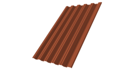 Профнастил HC35R GL 0,5 PurLite Мatt RAL 8004 терракота