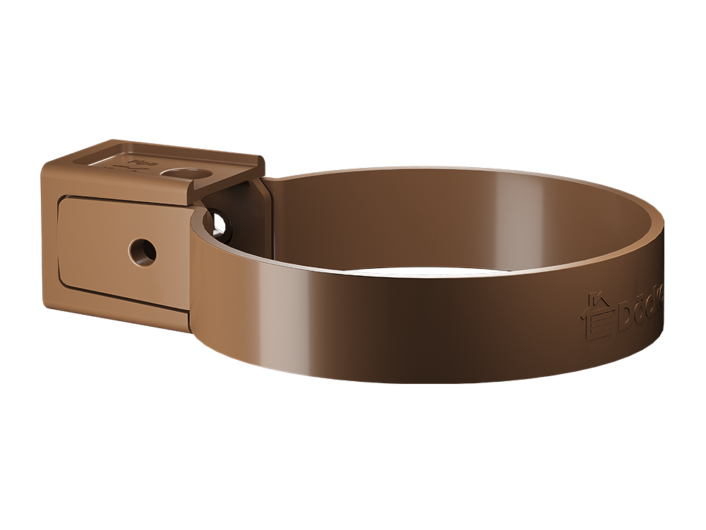 Хомут универсальный для водосточной трубы Premium, каштан