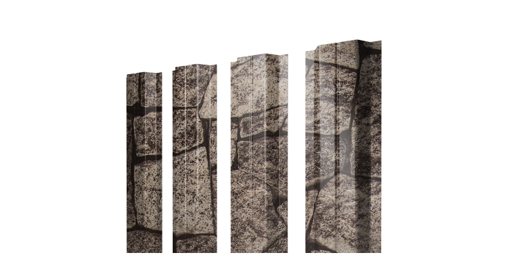 Штакетник П-образный A с прямым резом 0,45 Print Elite King Stone TwinColor