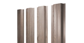 Штакетник П-образный A с прямым резом 0,45 Print Elite White Wood TwinColor