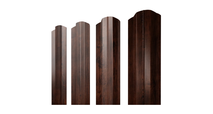 Штакетник М-образный B фигурный 0,45 Print Elite Cherry Wood TwinColor