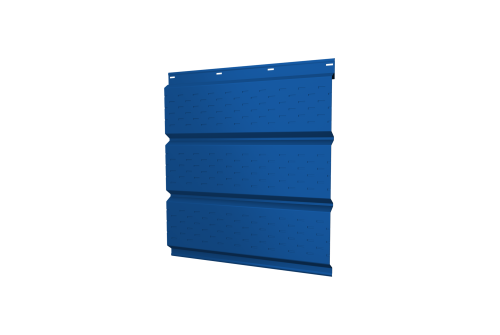 Софит металлический полная перфорация 0,4 PE с пленкой RAL 5005 сигнальный синий