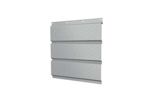 Софит металлический полная перфорация 0,4 PE с пленкой RAL 7004 сигнальный серый