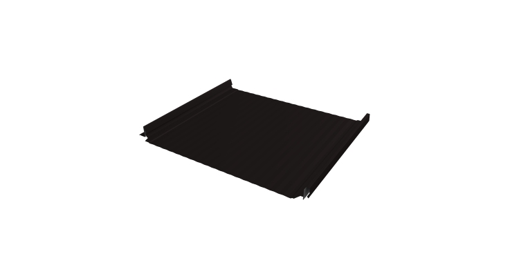 Кликфальц Pro Gofr Grand Line 0,5 PurLite Matt с пленкой на замках RAL 9005 черный