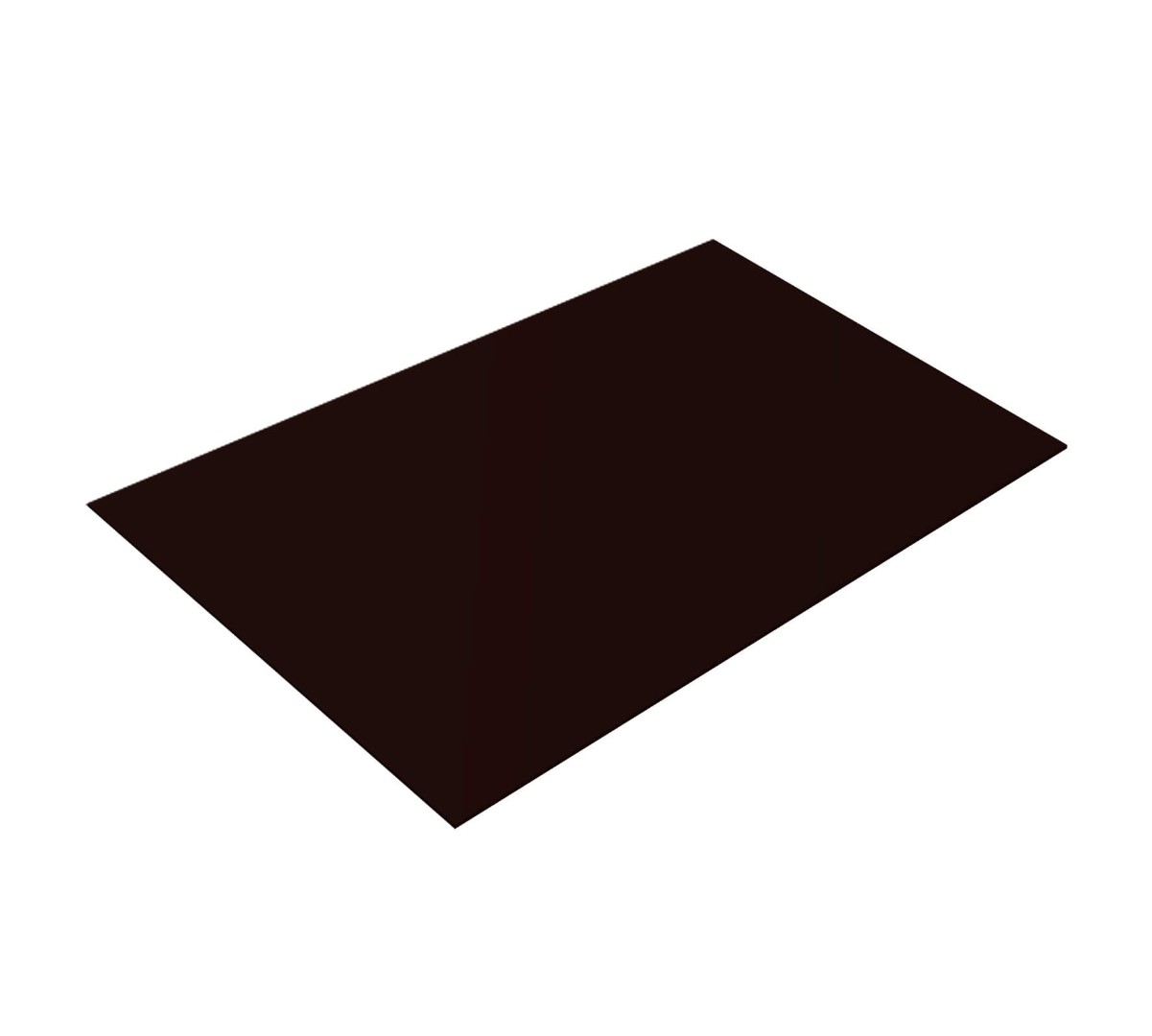 Плоский лист 0,5 PurLite Мatt с пленкой RR 32 темно-коричневый