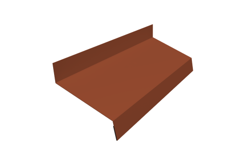 Отлив простой 50 0,5 Satin с пленкой RAL 8004 терракота (2м)