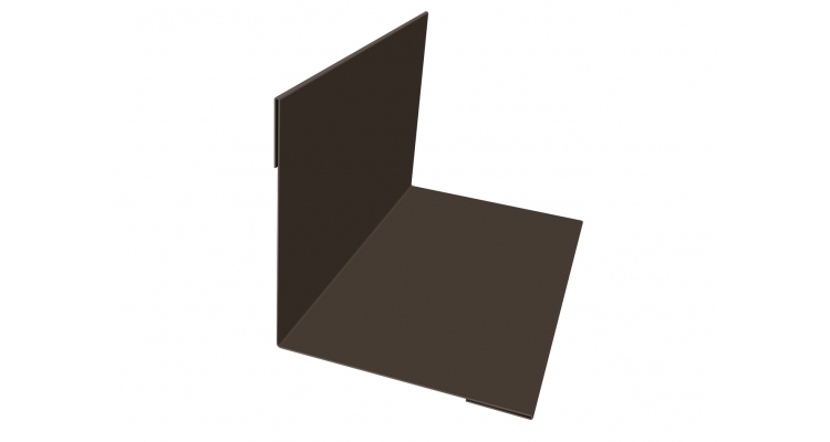 Планка угла внутреннего 110х110 GreenCoat Pural Matt RR 32 темно-коричневый (RAL 8019 серо-коричневый)