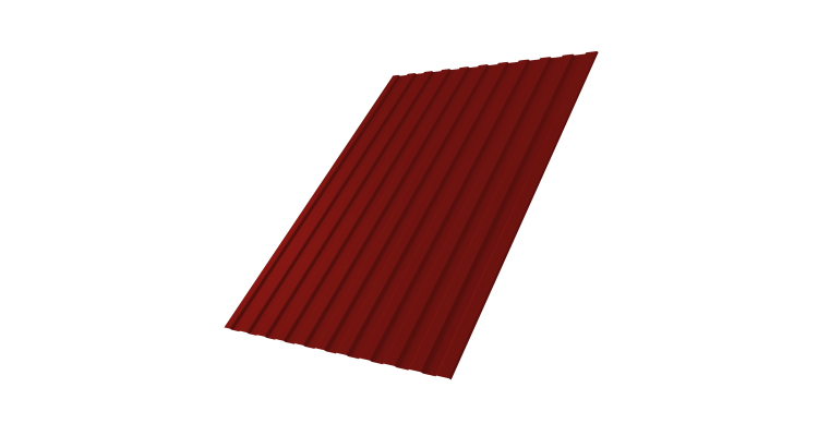 Профнастил С8А 0,45 PE с пленкой RAL 3011 коричнево-красный