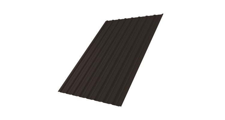 Профнастил С10A 0,5 PurLite Matt RR 32 темно-коричневый