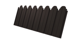 Профнастил С10B фигурный 0,45 PE-Double RR 32 темно-коричневый