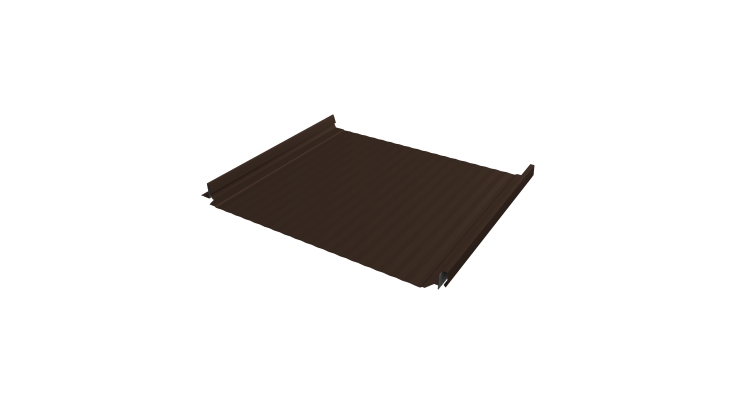 Кликфальц Pro Gofr Grand Line 0,45 Drap ST с пленкой на замках RAL 8017 шоколад