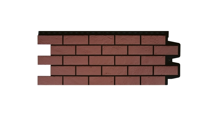 Фасадная панель GL Состаренный кирпич Design Plus корица с черным швом