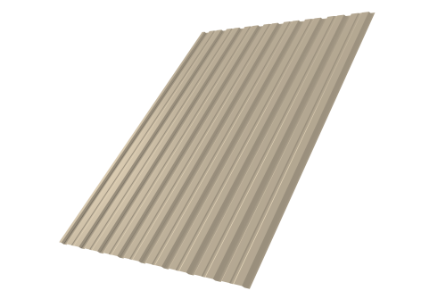 Профнастил С10В 0.45 PE RAL 1015  светлая слоновая кость