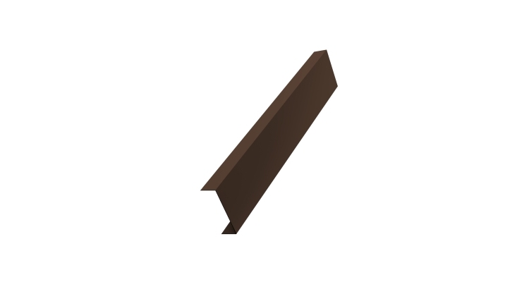 Декоративная накладка на столб универсальная 60х60 для забора жалюзи 0,45 PE-Double RAL 8017 шоколад (3м)