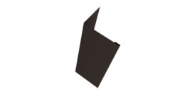 Нащельник для калиток и ворот 25х35 жалюзи Milan, Tokyo, Palermo 0,45 PE-Double RR 32 темно-коричневый (L2,0)