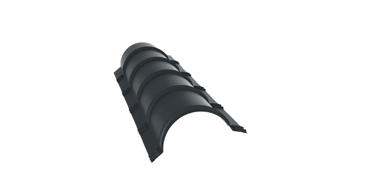 Планка конька полукруглого 0,5 Satin Matt RAL 7016 антрацитово-серый (1,97м)