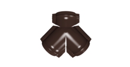 Тройник Y малого конька полукруглого 0,5 Satin Matt с пленкой RAL 8017 шоколад