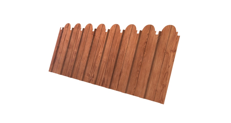 Профнастил C10A фигурный 0.45 Print Premium Rowan Wood Intense FTC