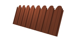 Профнастил C10B фигурный 0.5 Velur X RAL 8004 терракота