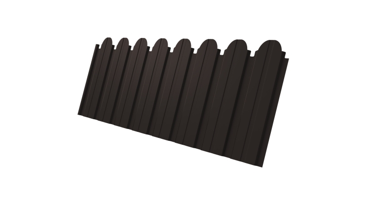 Профнастил C10B фигурный 0.5 Satin Matt RR 32 темно-коричневый