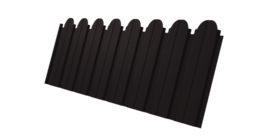 Профнастил C10B фигурный 0.5 Drap RAL 9005 черный