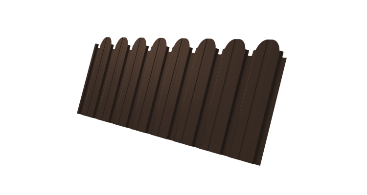 Профнастил C10B фигурный 0.5 Drap TX RAL 8017 шоколад