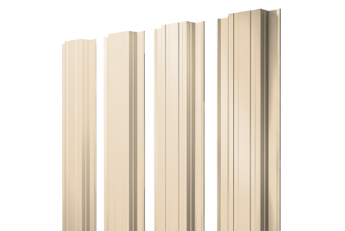 Штакетник Прямоугольный с прямым резом 0,45 Drap TX RAL 1015 светлая слоновая кость