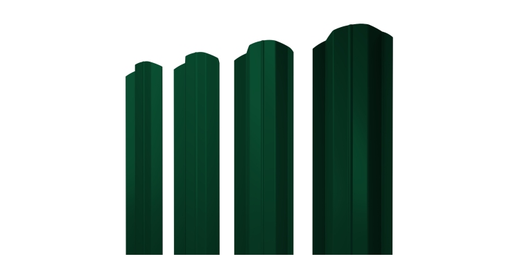 Штакетник М-образный В фигурный 0,4 PE RAL 6005 зеленый мох