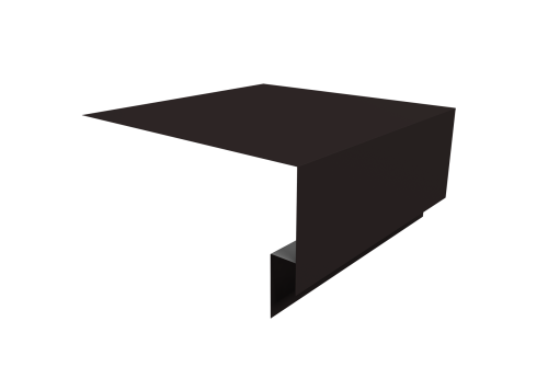 Планка околооконная сложная Блок-хаус new 200х75х27 0,5 Satin с пленкой RAL 9005 черный (2м)