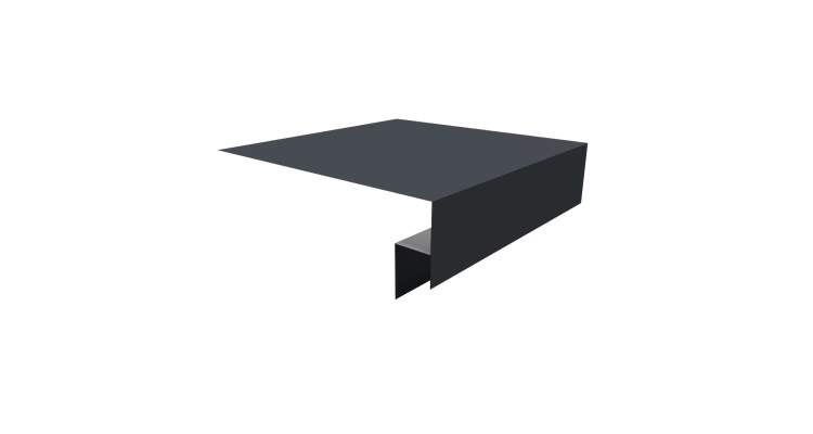 Планка околооконная сложная Блок-хаус new 250х50х27 (j-фаска) 0,45 PE с пленкой RAL 7024 мокрый асфальт (3м)