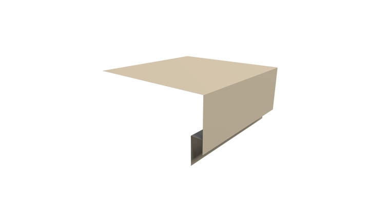 Планка околооконная сложная Блок-хаус new 250х75х27 0,45 PE с пленкой RAL 1015 светлая слоновая кость (3м)