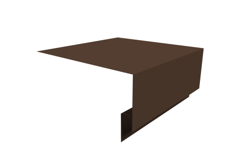 Планка околооконная сложная Блок-хаус new 250х75х27 0,45 Drap TwinColor RAL 8017 шоколад (3м)