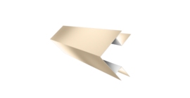 Планка угла внешнего сложного Экобрус Grand Line 0,5 Satin с пленкой RAL 1015 светлая слоновая кость (3м)