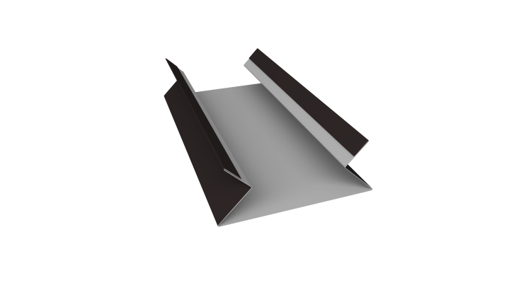 Планка угла внутреннего составная верхняя 0,5 Satin с пленкой RAL 9005 черный (2м)