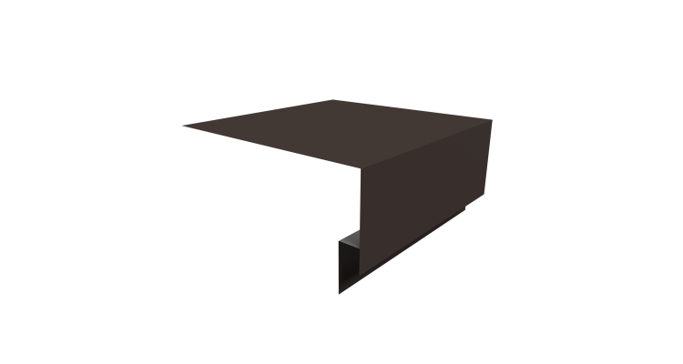 Планка околооконная сложная Экобрус Grand Line 200х75х25 0,5 Satin с пленкой RR 32 темно-коричневый (2м)