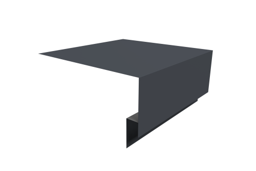 Планка околооконная сложная Экобрус Grand Line 250х75х25 0,45 Drap TX RAL 7024 мокрый асфальт (2м)