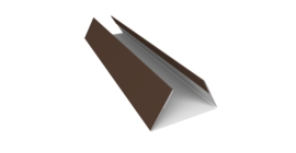 Планка стыковочная составная нижняя 0,5 Satin Matt RAL 8017 шоколад (2м)