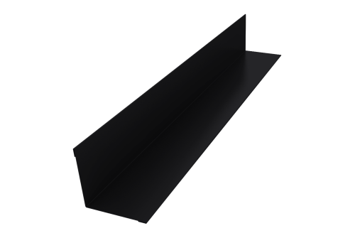 Угол внутренний 30х30 0,5 Satin с пленкой RAL 9005 черный (3м)