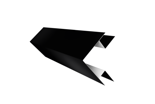 Угол внешний сложный 75х75 0,5 Satin Matt RAL 9005 черный (3м)