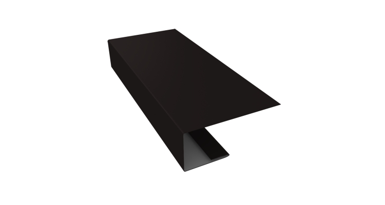 J-Профиль 18мм 0,45 Drap TX RAL 9005 черный (2м)