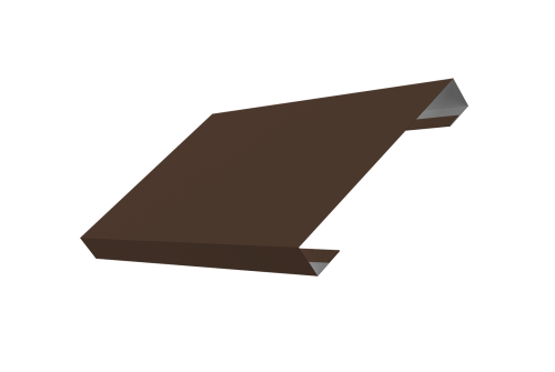 Ламель лицевая 150 забора жалюзи Texas стартовая/финишная для калиток и ворот 0,5 Satin Matt с пленкой RAL 8017 шоколад