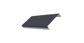 Ламель обратная 125 забора жалюзи Texas стартовая/финишная для калиток и ворот 0,5 Velur X с пленкой RAL 7024 мокрый асфальт