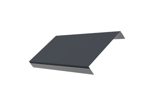 Ламель обратная 150 забора жалюзи Texas стартовая/финишная для калиток и ворот 0,45 PE с пленкой RAL 7024 мокрый асфальт