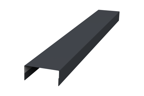 Крышка 30х15 жалюзи Texas 0,7 PE RAL 7024 мокрый асфальт (3м)